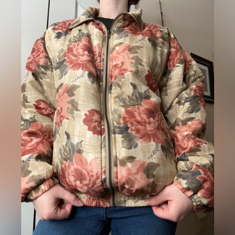 Floral Bomber Jacket - image 3